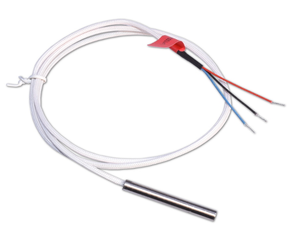 PT1000 Temperature Sensor RTD Fiberglass Cable 3-Wire Resistance Thermometer